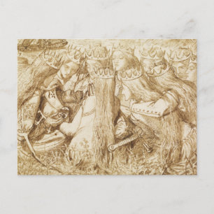 Postal Dante Gabriel Rossetti - Diseño para los diez de M