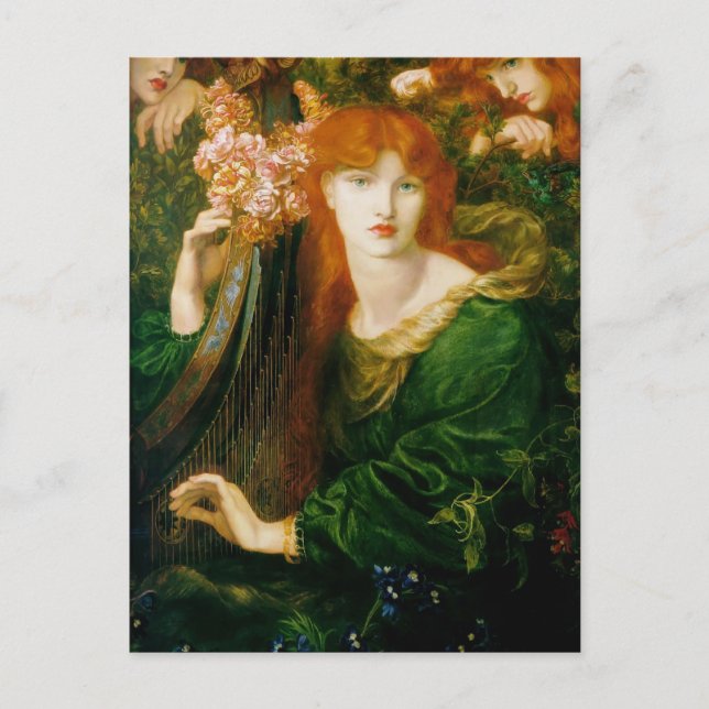 Postal Dante Gabriel Rossetti- El Garland (Anverso)