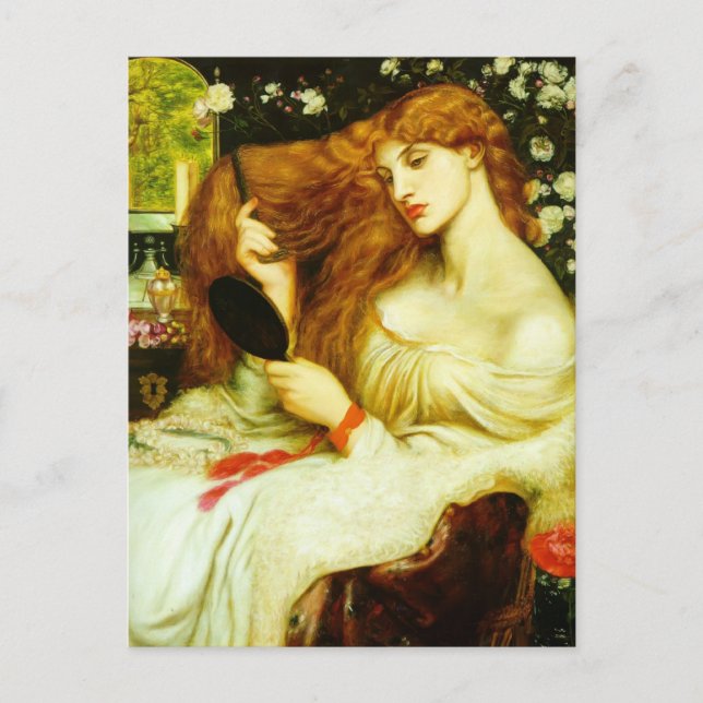 Postal Dante Gabriel Rossetti- Lady Lilith (Anverso)