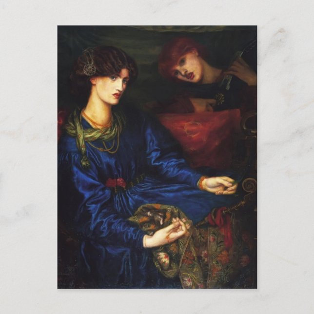 Postal Dante Gabriel Rossetti- Mariana (Anverso)