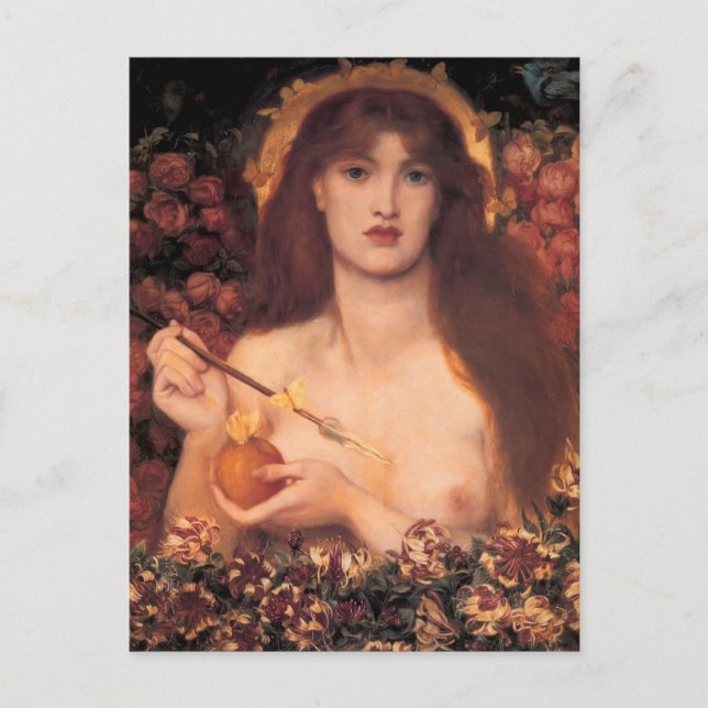 Postal Dante Gabriel Rossetti- Venus Verticordia (Anverso)