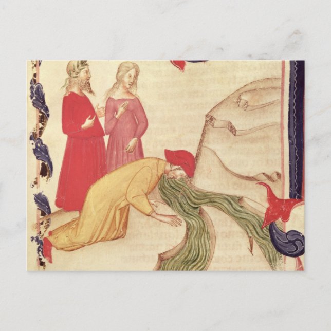 Postal Dante purificándose antes de entrar (Anverso)