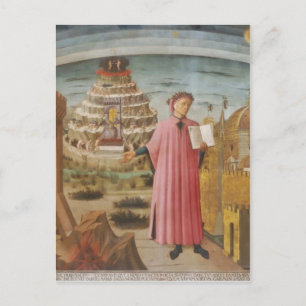 Postal Dante y accesorios de arte vintage de Divine Comed