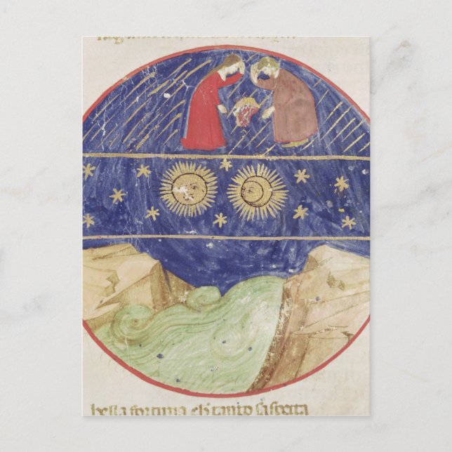 Postal Dante y Beatrice (Anverso)