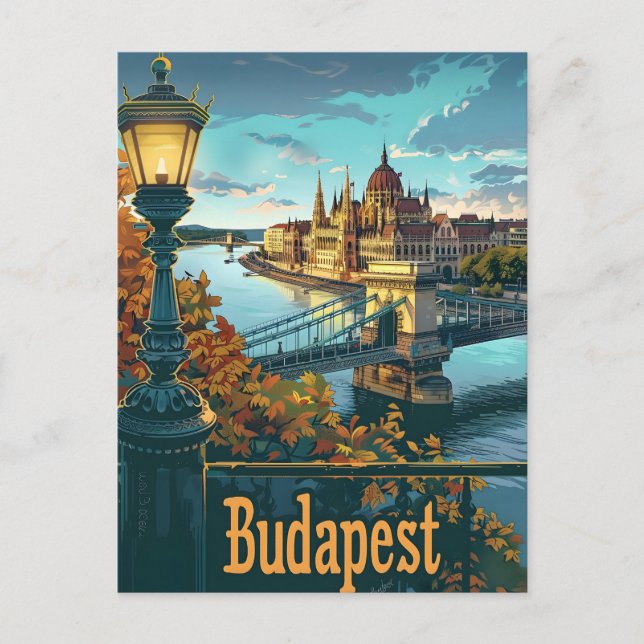 Postal Danubio de Budapest (Anverso)