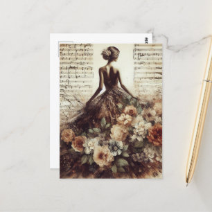 Postal Danza al colegio de medios mixtos de música