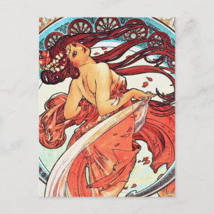 Postal Danza - Art Nouveau vintage de Mucha
