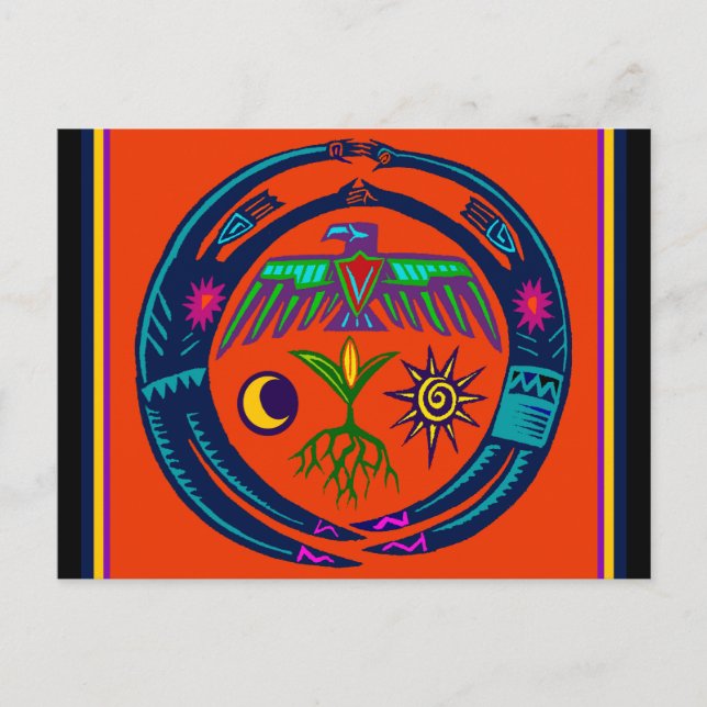 Postal Danza de la lluvia (Anverso)