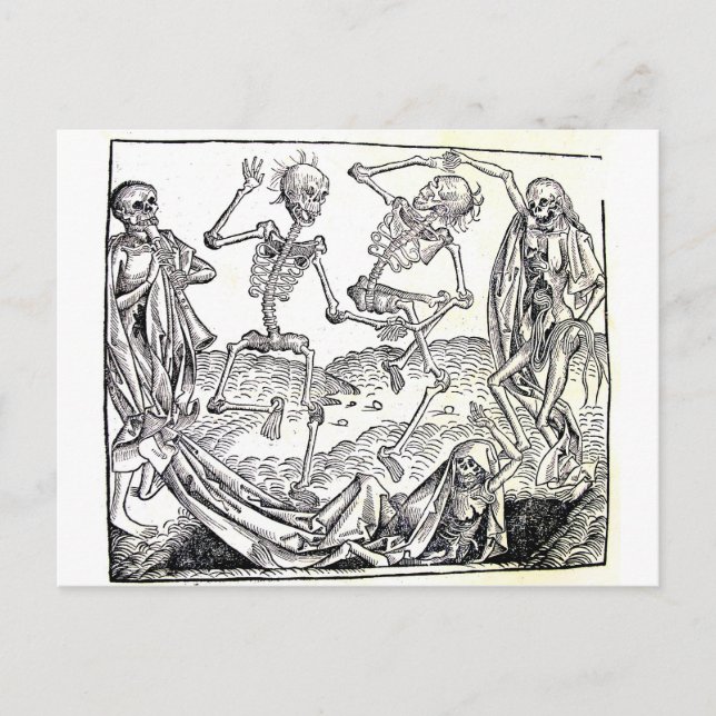 Postal Danza de la muerte (Anverso)