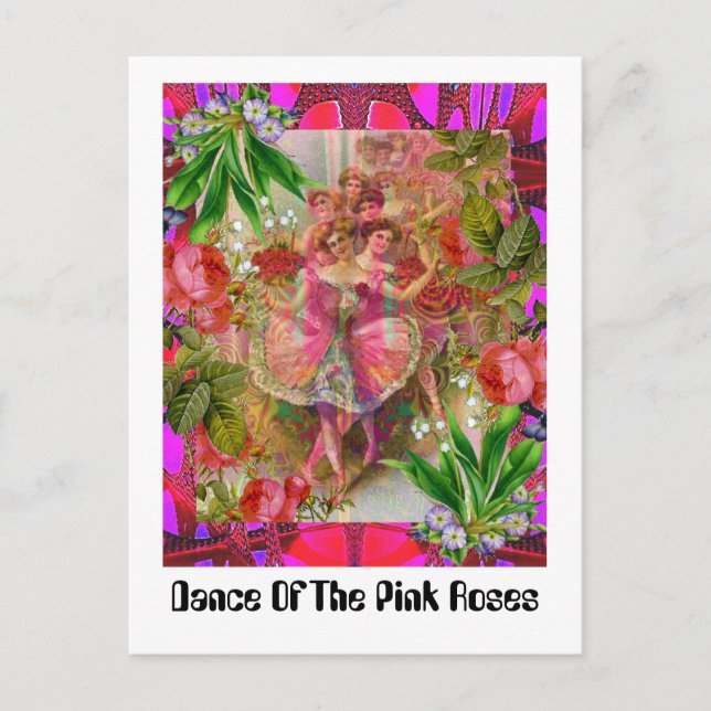Postal Danza De Las Rosas Rosa (Anverso)