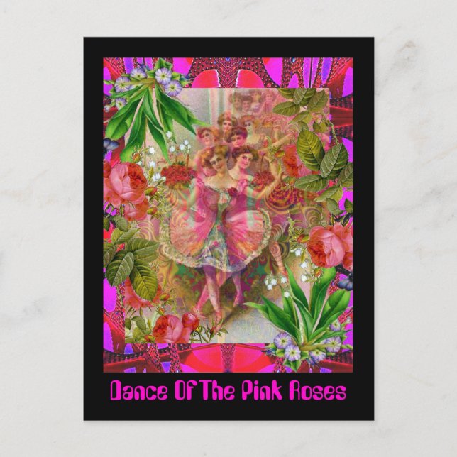 Postal Danza De Las Rosas Rosa (Anverso)