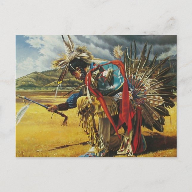 Postal Danza de lluvia (Anverso)