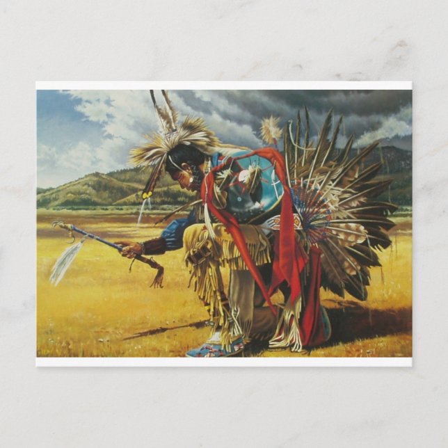 Postal Danza de lluvia (Anverso)