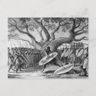 Postal Danza de los Landeens, o zulús