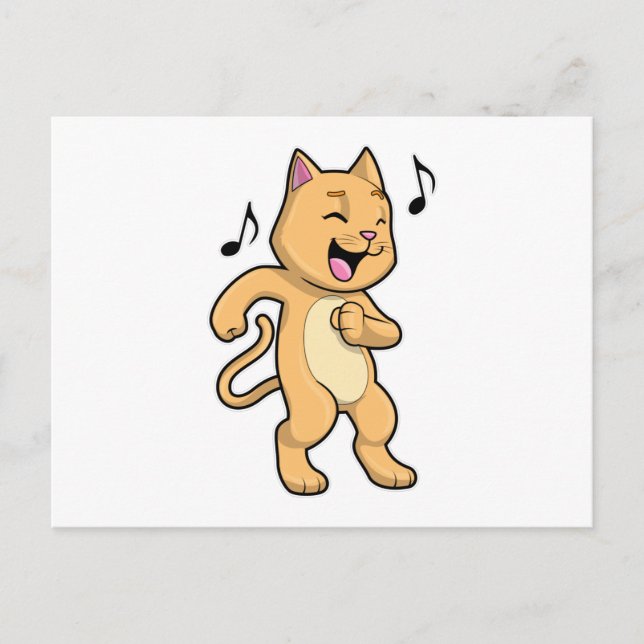 Postal Danza de música de gato (Anverso)