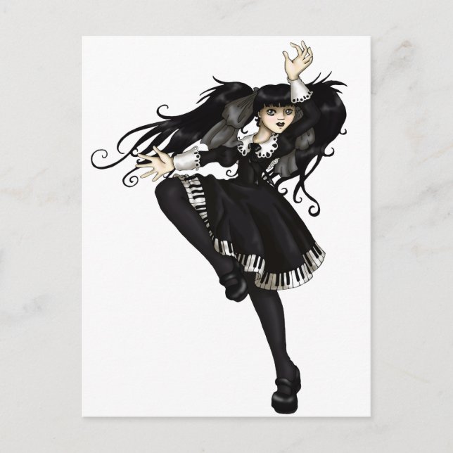 Postal Danza de piano (Anverso)