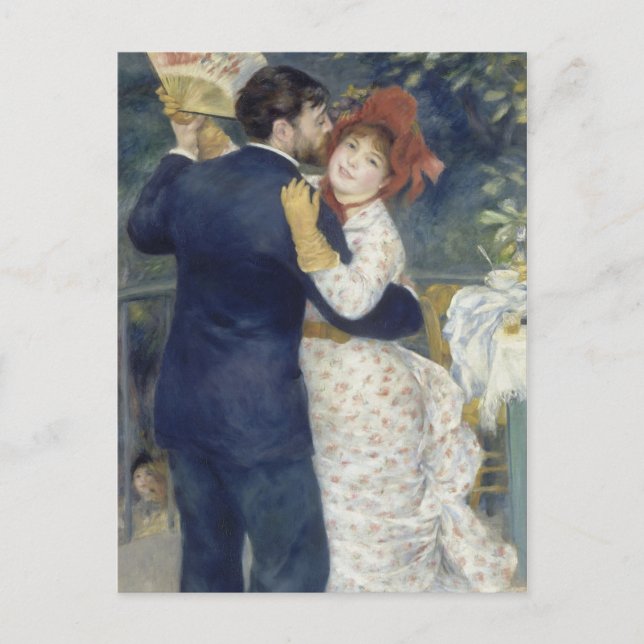 Postal Danza del campo - Pintura impresionista de renoir (Anverso)