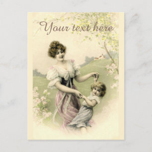 Postal Danza del tiempo de primavera del Victorian de