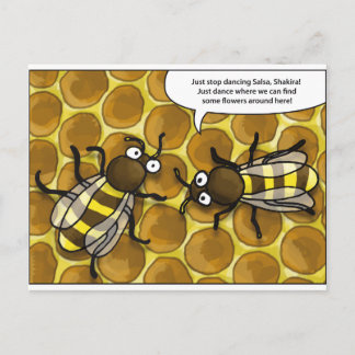 Postal danza del vagabundo del personalizado de abejas