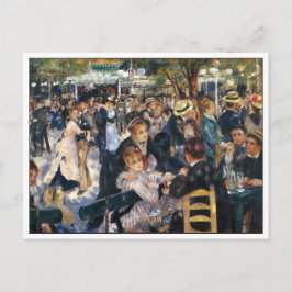Postal Danza en el Moulin de la Galette por Renoir