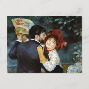 Postal Danza en el país por Pierre-Auguste Renoir