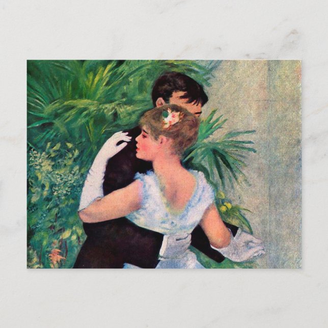 Postal Danza en la ciudad por Pierre-Auguste Renoir (Anverso)