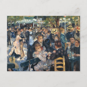 Postal Danza en Le Moulin de la Galette por Renoir