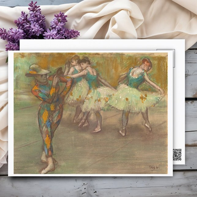 Postal Danza Harlequin, impresionista de Degas (Subido por el creador)