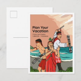 Postal Danza Moluqueña Cakalele Viajes a Indonesia