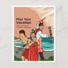 Postal Danza Moluqueña Cakalele Viajes a Indonesia