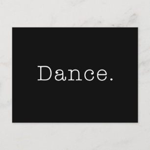 Postal Danza. Plantilla blanco y negro de la cita de la