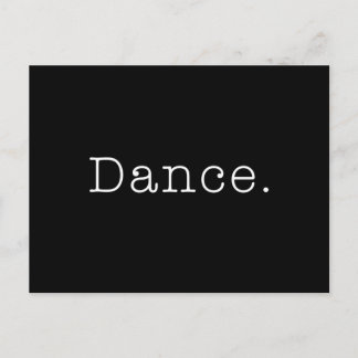 Postal Danza. Plantilla blanco y negro de la cita de la