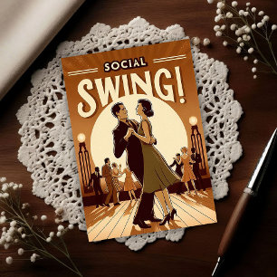Postal Danza Social Swing Vintage de los años 20