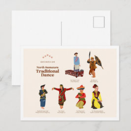 Postal Danza Tradicional de Sumatra del Norte Viajes a In