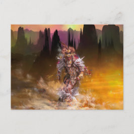 Postal Danzante nativo americano ROLLING THUNDER