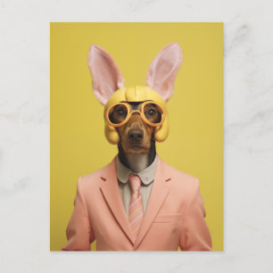 Postal Dapper Easter Bunny Dog