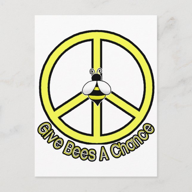 Postal dar a las abejas una oportunidad (Anverso)