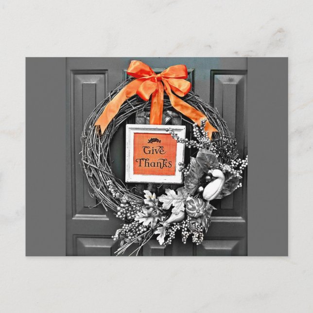 Postal Dar gracias a Wreath (Anverso)