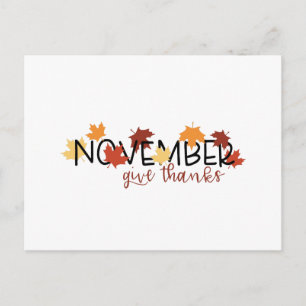 Postal Dar Gracias Noviembre