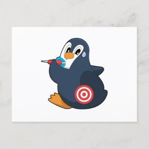 Postal Dardos de pingüino Dardo Blanco de Dardos