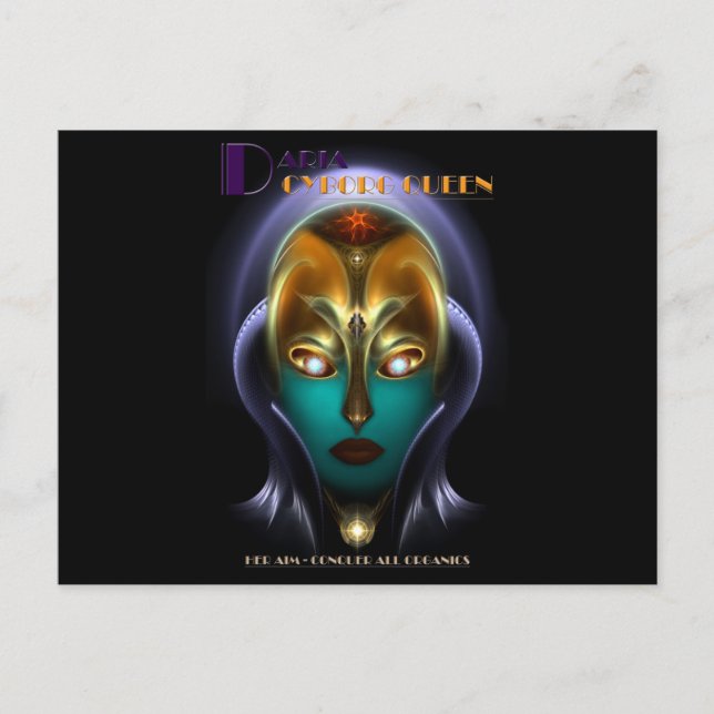 Postal Daria Cyborg Queen (Anverso)