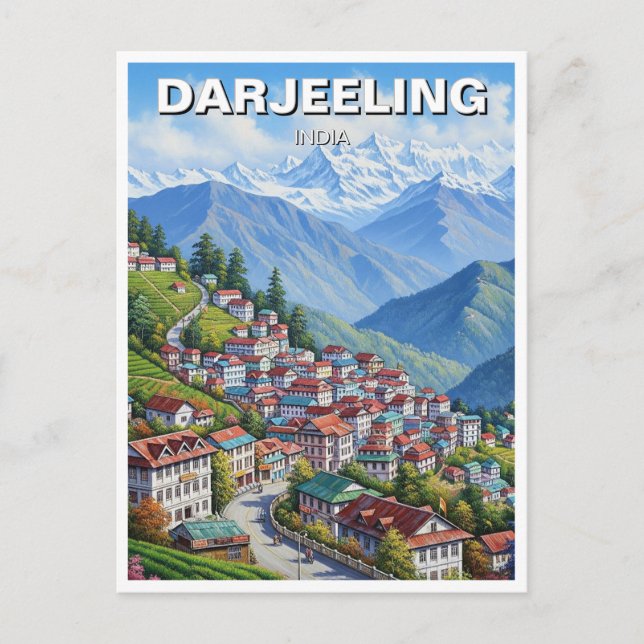 Postal Darjeeling India (Anverso)