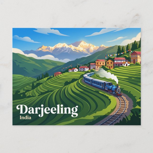 Postal Darjeeling India (Anverso)