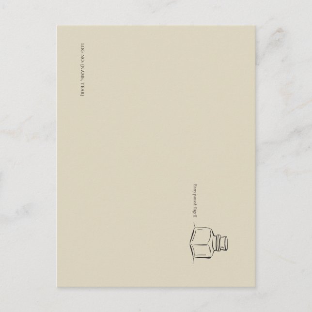 Postal Dark Academia – tintero de Arte | Libro de regalo  (Anverso)
