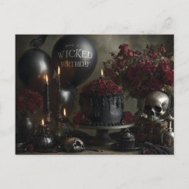 Postal Dark and Moody Gothic Birthday Still Life