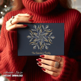 Postal Dark Blue & Gold Midnight Sparkle Stars New Year