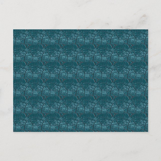 Postal Dark Blue Green Dragon Scales Postcard (Anverso)
