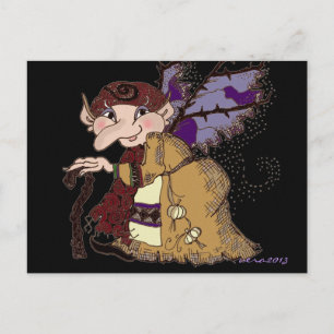 Postal Dark Faerie Baba Arte Popular Ucraniano