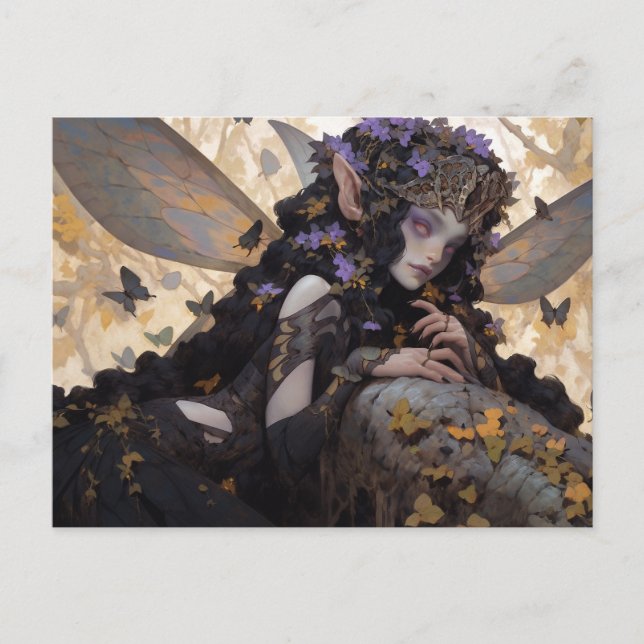 Postal Dark Fairy Fantasy Art (Anverso)