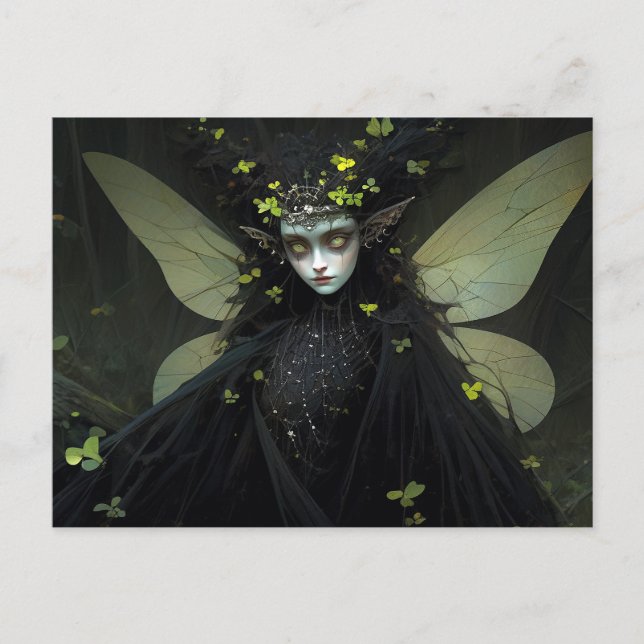 Postal Dark Fairy Fantasy Art (Anverso)